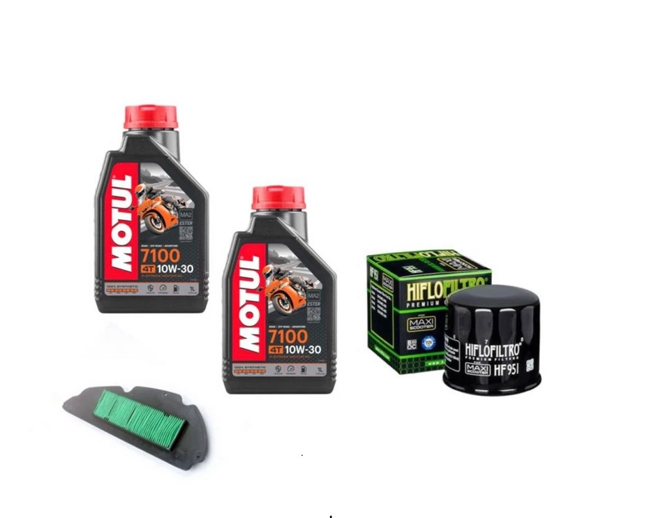 KIT TAGLIANDO HONDA SH 300 2LT OLIO MOTUL 5100 10W30 + F.OLIO + F.ARIA