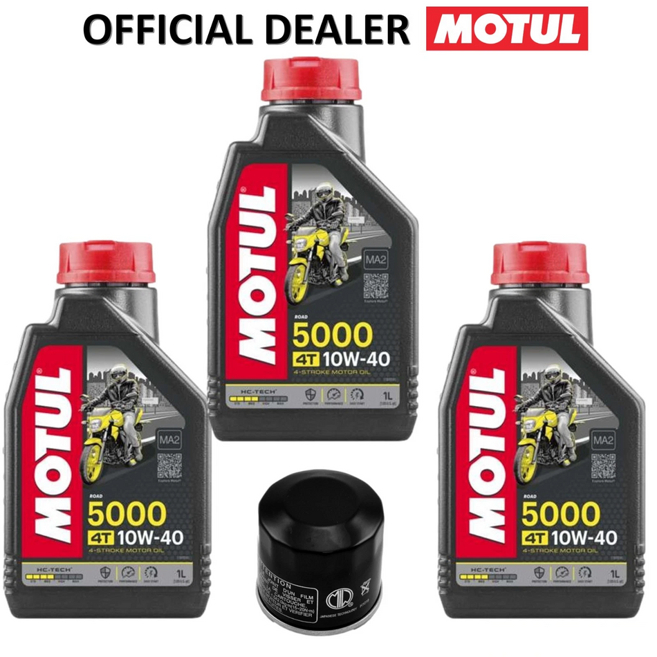 KIT TAGLIANDO YAMAHA FZ6 600 2004 2005 006 OLIO MOTUL 5000 10w40 + FILTRO OLIO