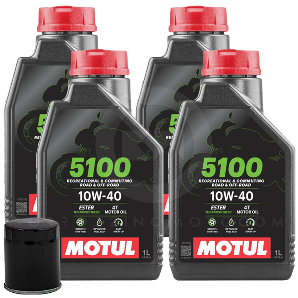 Kit tagliando - 4 litri di olio Motul 5100 + filtro olio