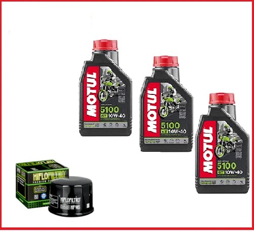 KIT TAGLIANDO Kymco Xciting i R -500 cc-2010 -2013 5100 10W40 3LT+F.OLIO HF 985