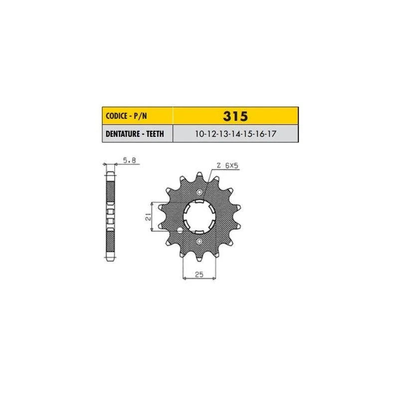 SUZUKI RMZ 250 2013>2015  PIGNONE PASSO 520 CODICE 3C5