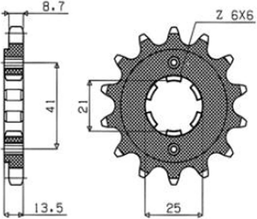 HONDA CBX F 550 PIGNONE 1984>1986 PASSO 530 CODICE 515