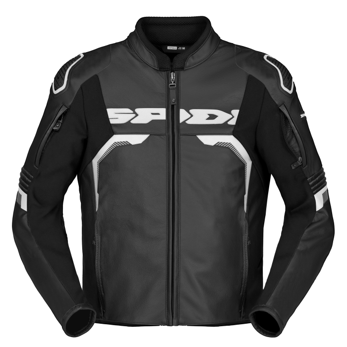 Giacca In Pelle Spidi Evorider 3 Nero-Rosso/Nero-Bianco