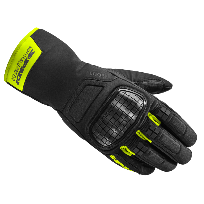 Guanti In Tessuto Spidi Alu-Pro Evo Nero /Nero Rosso / Nero Giallo