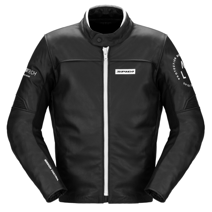 Giacca in Pelle Spidi Genesis Nero/ Nero-Rosso/Nero-Bianco