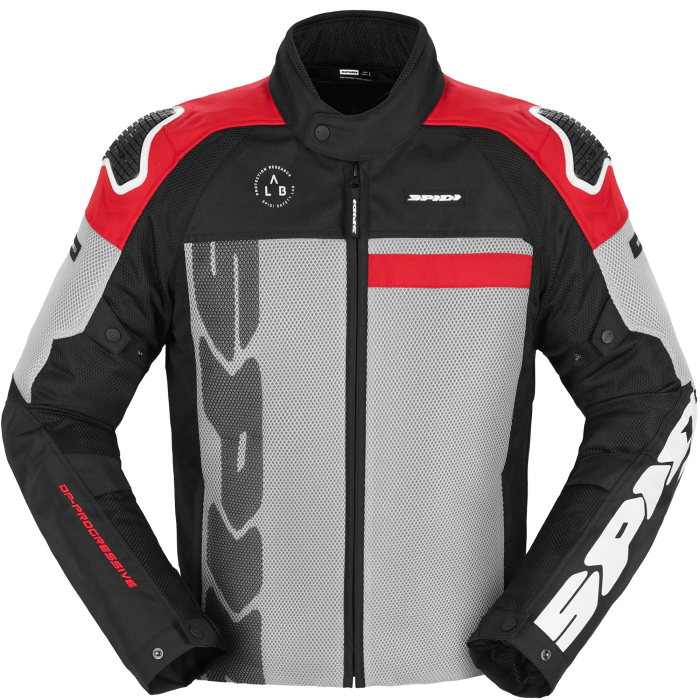 Giacca in Tessuto Spidi Progressive Net Windout Nero/ Nero Rosso/ Nero Blu
