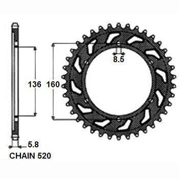 APRILIA ETX Tuareg 350 1988 CORONA PASSO 520 CODICE 1-3637