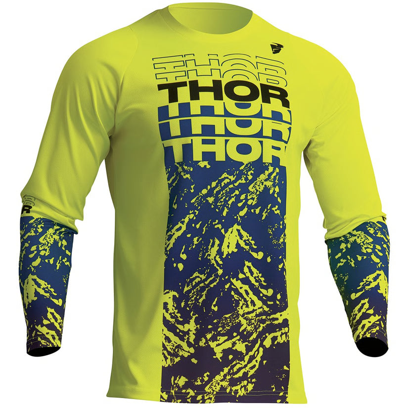 Maglia Cross Motocross THOR Sector Atlas Acid / Blu