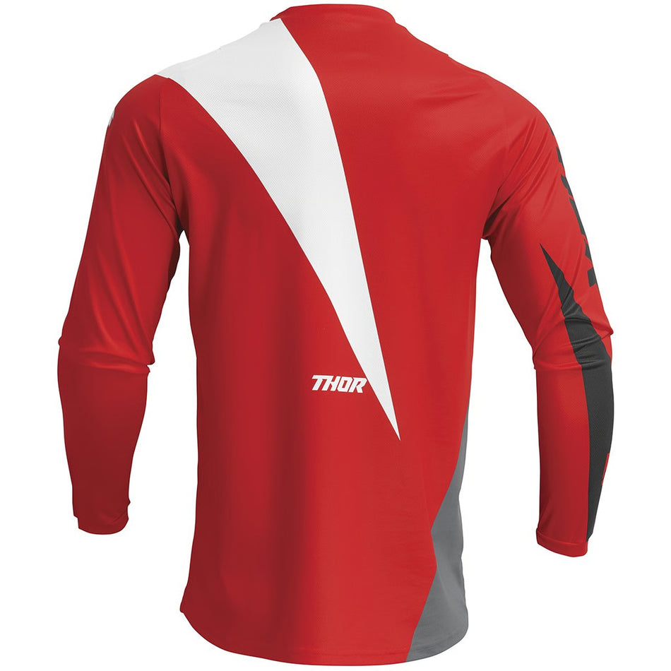 Maglia Cross Motocross THOR Sector Edge Rosso / Bianco