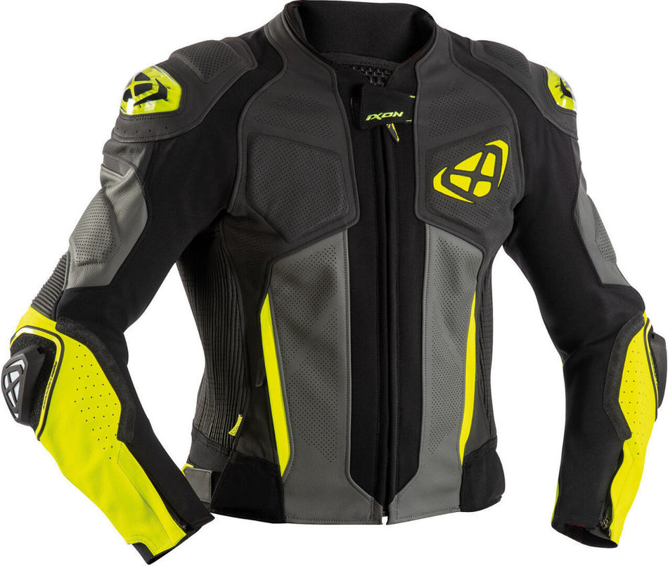 IXON GIACCA PELLE VENDETTA EVO GIALLO FLUO