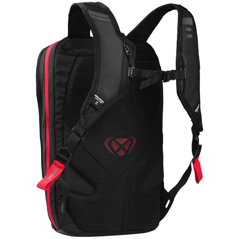 Zaino Moto Sportivo Ixon R-LASER 25 Nero Rosso 25 Litri